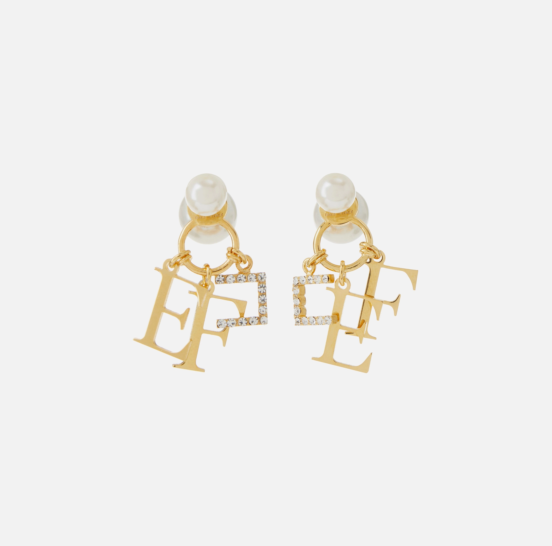 ELISABETTA FRANCHI Orecchini con ciondoli e perle Quaderno a